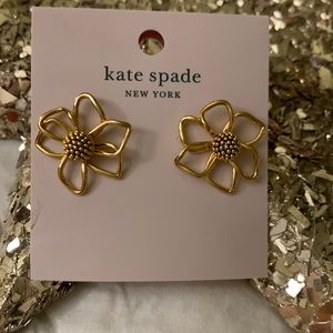 Brand new Kate Spade gold flower earrings
